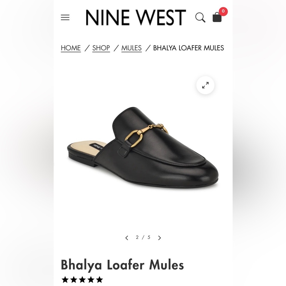 Nine West Brand New Black Mules with Gold Horsebit Detail Size 9 Never Worn! ❤️